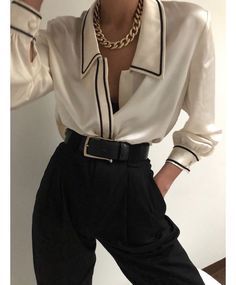 Chique Outfit, Outfit Chic, Classy Work Outfits, Business Outfit, Looks Chic, Elegant Shirt