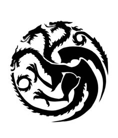 a black and white image of a dragon in the shape of a circle on a white background