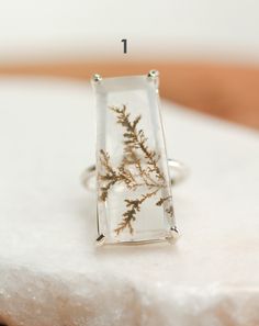 These gem grade dendritic quartz rings have beautiful fern inclusions. Each ring is one of kind. Dendritic quartz is known to help promote growth and clarity. It can be used to help purify negative energy and promote growth in business or personal relationships. Stone: Natural Dendritic Quartz Option 1 - 29mm x 12mm x 6mm Option 2 - 20mm x 12mm x 5mm Option 3 - 28mm x 16mm x 7mm Option 4 - 25mm x 25mm x 5mm Option 5 - 25mm x 20mm x 5.5mm Option 6 - 30mm x 18mm x 6mm ❥ Setting: 925 sterling silve Nature-inspired Jewelry For Healing With Natural Inclusions, Nature-inspired Moss Agate Jewelry With Natural Inclusions, Nature-inspired Ring With Natural Inclusions, Nature-inspired Jewelry For Anniversary, Nature-inspired Jewelry With Natural Inclusions For Anniversary, Positive Energy Crystals, Dendritic Quartz, Custom Birthstone Ring, Writing Gifts