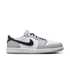 Jordan 1 Low OG "Wolf Grey" Grade School Kids' Shoe Jordan 1 Low, Grade School, Jordan 1, Shoes Mens, Grey