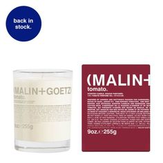 tomato candle. | (MALIN+GOETZ) Tomato Candle, Malin Goetz, Sage Candle, Slow Burn, Natural Wax, Perfume Oils, Stuffed Green Peppers, Summer Sun, Girls Best Friend