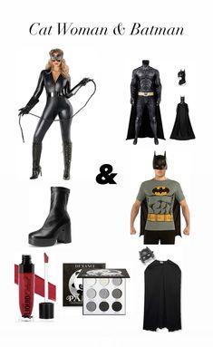 the costumes and accessories for catwoman and batman