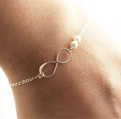 Infinity Bracelet Sterling Silver Infinity Bracelet by BijouxbyMeg Personalized Infinity Jewelry For Bridesmaid Gift, Adjustable Infinity Jewelry For Bridesmaid Gift, Elegant Infinity Jewelry For Friendship, Adjustable White Infinity Jewelry, Hypoallergenic Sterling Silver Bracelets For Bridesmaids, Personalized Elegant Jewelry For Friendship, Elegant Personalized Jewelry For Friendship, Personalized Infinity Bracelets For Wedding, Sterling Silver Infinity Jewelry For Bridesmaids