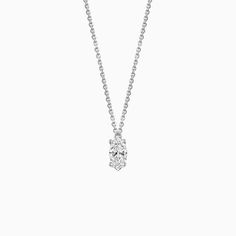 A sight to behold, this Marquise-Cut Diamond Pendant Necklace draws inspiration from the splendour of old-world elegance. Each ethical diamond is adorned with utmost care and attention by Ecksand's team of highly skilled craftspeople for a mesmerizing result that stays true to its promise to last forever. Chain width: 1 mm approx. Chain length: 16 / 18 in. Chain type: Diamond-cut trace chain Closure: Lobster clasp Brilliant Cut Marquise Diamond Necklace, Timeless Silver Marquise Diamond Necklace, Marquise Cut White Gold Diamond Necklace For Formal Occasions, Elegant Marquise Vvs Clarity Diamond Necklace, Timeless Marquise Diamond Necklace For Wedding, Classic Oval Pendant Diamond Necklace For Wedding, Marquise Cut Diamond Necklace For Formal Occasions, Formal Diamond Necklace With Oval Pendant, Wedding Marquise Diamond Necklace With Vvs Clarity