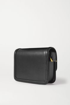 Black Solferino small leather shoulder bag | SAINT LAURENT | NET-A-PORTER Luxury Bags With Gold-tone Hardware In Rectangular Case, Luxury Bags With Gold-tone Hardware In Rectangular Shape, High-end Rectangular Shoulder Bag With Palladium Hardware, High-end Rectangular Flap Bag For Formal Occasions, High-end Rectangular Business Flap Bag, High-end Business Rectangular Flap Bag, Luxury Rectangular Box Bag With Gold-tone Hardware, Luxury Black Flap Bag With Rectangular Case, Luxury Black Flap Bag Rectangular Case