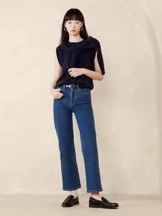 Ultra High-Rise Wide-Leg Crop Jean | Banana Republic Versatile Relaxed Fit Wide Leg Cropped Jeans, Versatile Wide Leg Cropped Jeans With Relaxed Fit, Versatile Straight Leg Relaxed Fit Cropped Jeans, Versatile Relaxed Fit Straight Leg Cropped Jeans, Versatile Cropped Jeans With Relaxed Fit And Straight Leg, Versatile Cropped Jeans With Relaxed Fit, Versatile Cropped Jeans For Spring, Versatile Relaxed Fit Cropped Jeans, Denim Blue Relaxed Fit Cropped Jeans For Work