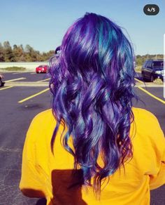 Purple blue pink teal #galaxy #hair #color Purple And Teal Highlights, Dark Purple And Teal Hair, Purple Green Blue Hair, Purple And Teal Hair Peekaboo, Brown Hair With Purple, Teal And Purple Hair, Pink Purple Teal Hair, Teal Galaxy, Hair With Purple