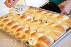 If you're in charge of bringing the rolls...these are the ones that will "wow" the crowd! Seriously. {Bonus: They're even simple to make!} Decorating Buffet, Clean Muffins, Oreo Donuts, Dinner Roll, Biscuit Rolls, Cooking Classy, Think Food