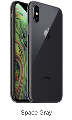 an iphone with space gray on the front and back sides, next to another one