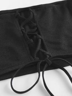 ZAFUL Lace Up Metallic Thread Crop Bandeau Top  BLACK #Ad , #advertisement, #Metallic, #Thread, #ZAFUL, #Lace, #Top Swimsuits Tankini, Tankini Swimsuits For Women, Bandeau Top, Metallic Thread, Women Swimsuits, Women Collection, Tankini, Lace Top, Thread