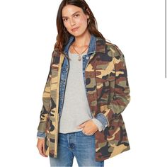 Outerknown Utility Jacket Women’s Xs Camouflage Cinch Waist Button Up Cotton Blend Stretch New With Tags! Measurements In Photos Length: Approx 29” Pit-To-Pit: Approx 39” Ships Fast #1282 This Outerknown Utility Jacket For Women Is A Stylish And Durable Choice For Your Wardrobe. Made With High-Quality Cotton Material And Featuring A Colorful Camouflage Pattern, This Military-Style Jacket Is Perfect For Those Who Want To Show Off Their Unique Style. The Jacket Is Buttoned Up And Has A Cinch Waist Fall Military Utility Jacket, Fall Military Style Utility Jacket With Button Closure, Fall Military Utility Jacket With Button Closure, Military Button-up Shacket For Fall, Military Camouflage Outerwear With Buttons, Military Camouflage Utility Jacket For Fall, Fall Military Utility Jacket With Snap Buttons, Camouflage Outerwear With Pockets, Camouflage Utility Jacket For Streetwear In Fall