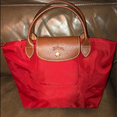 Longchamp Small Bag Brand New Without Tags Never Used Everyday Red Bag With Snap Closure, Red Everyday Bag With Snap Closure, Red Bag With Snap Closure For Everyday Use, Red Shoulder Bag With Snap Closure, Burgundy Bags With Snap Closure, Red Shopping Bag With Snap Closure, Red Bags With Snap Closure For Shopping, Luxury Red Bag With Snap Closure, Longchamp Red