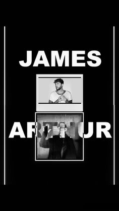 a black and white photo with the words james afour