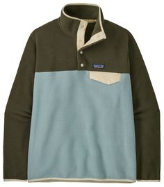 Fit and Design: Regular fit Hip length Providing everyday warmth and comfort Nylon trim on stand-up collar reinforces classic Snap-T four-snap placket Yoke-seam detail with nylon chest-pocket flap and snap closure Spandex binding at sleeve openings and hem Technology: Quick Drying for long-lasting comfort Additional Details: Washes easily Patagonia Style, Baby Backpack Carrier, Patagonia Fleece, Rain Pants, Tent Accessories, Casual Running Shoes, Dog Gear, Kids Outerwear, Womens Fleece