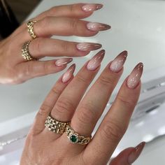 Nails And Rings, Luxury Nails, Fire Nails, Long Acrylic Nails, Cute Acrylic Nails