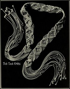 two braids are shown in black and white, with the words'tik tock knits '