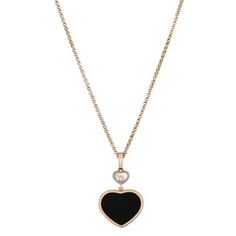 Chopard Happy Hearts 18ct Rose Gold Black Onyx Diamond Pendant Chopard Happy Hearts, Diamond Gift, Womens Watches Luxury, Happy Heart, Diamond Bracelets, Jewelry Rings Engagement, Eternity Ring, Diamond Pendant, Ring Necklace