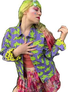 Fun Cotton Winter Outerwear, Fun Cotton Outerwear For Fall, Fun Cotton Outerwear For Spring, Frog Jacket, Raja Gemini, Maximalist Fashion, Heart Shaped Bag, Rupaul, Comfy Cozy