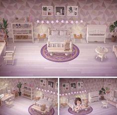 a doll house with furniture and accessories in it's living room, as well as the bedroom