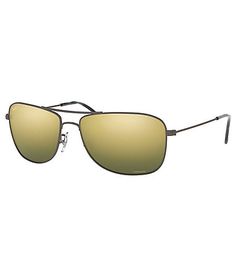 Ray-Ban Polarized Metal UV Protection Aviator Sunglasses | Dillard's Gold Shield Sunglasses With Polarized Square Frame, Gold Square Frame Aviator Sunglasses With Uva Protection, Gold Rimless Sunglasses With Tinted Lenses, Gold Wayfarer Sunglasses With Uva Protection, Gold Rimless Shield Sunglasses With Polarized Lenses, Classic Gold Shield Sunglasses With Uva Protection, Modern Gold Aviator Sunglasses With Anti-reflective Coating, Gold Wayfarer Sunglasses With Anti-reflective Lenses, Modern Gold Anti-reflective Aviator Sunglasses