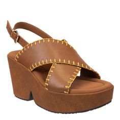 Naked Feet Naked Feet Tofino Wedge Sandals - Little Miss Muffin Children & Home Brown Heeled Sandals, Brown Sandals Heels, Pretty Sandals, High Heel Mules, Chic Sandals, Night Style, Brown Heels, Womens Sandals Wedges, The Homestead