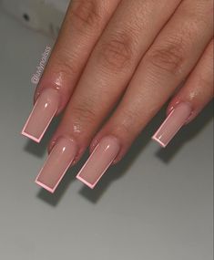 Ongles Beiges, Nails With Pink, Long Nail Designs, Girly Acrylic Nails, Work Nails, Classy Acrylic Nails, Long Square Acrylic Nails, Nail Swag, Bling Acrylic Nails