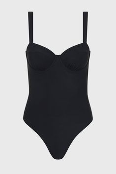 A modern classic, the Loures balconette one piece in black is cut from our luxury, Italian Sculpteur® fabric with patented 3-D stretch technology that flatters the silhouette. Loures features comfortable, wide, adjustable shoulder straps, an underwire for bust support and flattering gathers at mid bust. Ideal for those seeking tummy control, Loures is a classic swimsuit that will endure for years to come. Best suited to bust sizes B, C & D.Luxury fabric sustainably made in Italy. Classic Swimsuit, Underwire One Piece, Resort Wear Dresses, Luxury Fabric, Black One Piece Swimsuit, Black One Piece, Australian Fashion, Italian Fabric, Shop Swimwear