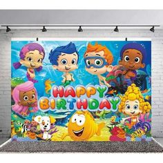 Create a fantastical Bubble Guppies party atmosphere with our cute The party set that will bring your childs dream into reality.  The classic Bubble Guppies themed decoration set feature that could light up any room and create lasting memories with the use of entertaining photo booth props.Package Content: 1pcs 5 x 3 ft Bubble Guppies Photography Backdrop. Convenient to Use: 1.Fix the backdrop on the wall with nails or tape. 2.Or support it with a stand and clamps. How to remove creases: 1.Roll Kids Birthday Decorations, Ocean Theme Birthday, Mermaid Birthday Decorations, Bubble Guppies Party, Mermaid Party Supplies, Birthday Decorations Kids, Mermaid Theme Party, Banner Birthday, Poster Movie