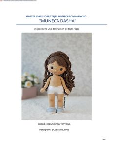 an image of a doll with brown hair and white shorts on the cover of a magazine