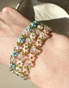 Sakura Blossom Bracelet, Beaded Flower Bracelet,pink Bead Bracelet,gifts for Wife, Girlfriend Gifts - Etsy Flower Shaped Crystal Bracelet Gift, Dainty Flower Crystal Bracelet Gift, Adjustable Spring Crystal Bracelet With Flower Shape, Adjustable Flower Crystal Bracelet For Spring, Spring Flower-shaped Adjustable Crystal Bracelet, Beaded Bracelets With Flower Charm For Gift, Handmade Beaded Bracelets For Friendship In Spring, Adjustable Crystal Bracelet For Spring Gifting, Adjustable Crystal Bracelet As Spring Gift