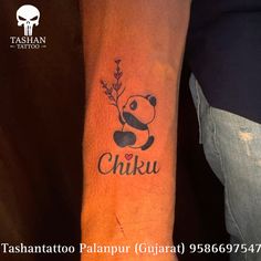 Panda tattoo // TashanTattoo
AshokTattooWala
S.4.5,Tirupati plaza
Opp. New bus stand
Near gd modi collage
Palanpur (gujrat)
9586697547
9687533310