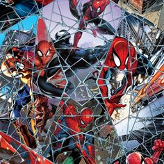 the amazing spider - man and other characters in a cage