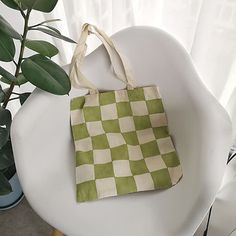 Eco Bag Aesthetic, Canvas Bag Painting, Rex Drawing, Canvas Tote Bag Design, Hand Painted Tote Bags, Checkered Tote Bag, Tote Bag Painting