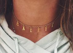 Personalized Name Necklace/Choker Small Letters | Etsy Diamond Solitaire Necklace, Gold Name Necklace, Anniversary Jewelry, Small Letters, Solitaire Necklaces, 14k Gold Necklace, Custom Name Necklace, Gold Necklace Layered, Necklace Choker