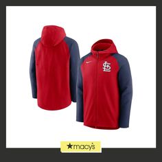 in stock Cardinals Players, Nike Red, St Louis Cardinals, Red Hoodie, Women In History, Fitness Beauty, Jackets Online, Red Jacket, Full Zip Hoodie