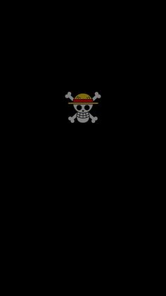 a pirate skull and crossbones on a black background