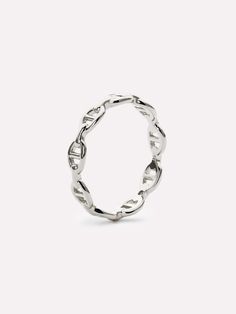 An elevated take on the classic link silhouette, this anchor chain ring is nothing short of unique. This sleek ring plated in rhodium features a modern link design designed to fit seamlessly into any silver stack. Style it solo for the perfect minimal everyday look or stack it up with our Céline ring and add a little sparkle to your next night out. • Plated in rhodium • Timeless chain link ring • Water-resistant & tarnish-proof Jewelry Stack, Ring Plate, Link Ring, Anchor Chain, Link Design, Linking Rings, Stacked Jewelry, Letter Necklace, Online Jewelry Store