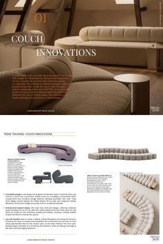 an article about couch innovations is shown in the magazine