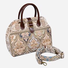 With a nod to the Victorian era, MCW’s freshly combines the classic and elegant design of the traditional carpet bag with a textural and tactile twist.The main body of purse-sized bags is made with thick chenille carpets. The handles and belts are genuine leather with heavy cotton canvas lining. Six bronze stands at the bottom allow the bag to stand stably. Every bag comes with a detachable and adjustable shoulder strap (55 inches) made from the same chenille as the bag and fixed with high-quali Luxury Tapestry Satchel With Adjustable Handle, Luxury Tapestry Bag With Adjustable Handle, Luxury Tapestry Shoulder Bag With Detachable Handle, Victorian Carpet, Traditional Carpet, Carpet Bag, Beige Carpet, Handmade Purses, Secret Sale