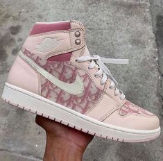 Jordan 1 Pink, Pink Jordans, Pretty Sneakers, Jordan Sneaker