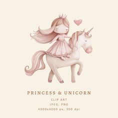 Unicorn Illustration Art, Birthday Artwork, Unicorn Watercolor, Baby Souvenir, Unicorn Clipart, Unicorns Png, Unicorn Graphic, Unicorn Nursery, Unicorn Princess