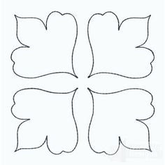 the four leaves are cut out to make an appliqued pattern for each leaf