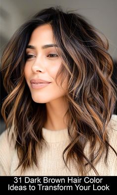 If you're on the hunt for dark brown hair color ideas that will truly stand out in 2024, you've come to the right place. The rich, velvety tones of dark brown #brownhair Dark Brown Hair Color Ideas, Brown Hair Color Ideas, Brown Hair Color, Hair Creations, Dark Brown Hair Color, Hair Affair, Hair Inspo Color