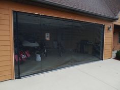 an image of a garage with glass doors