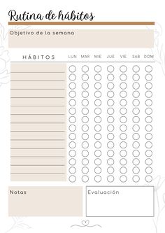 a printable planner with spanish writing on it