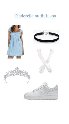 an image of a woman's outfit and accessories for her wedding day, including shoes, headbands, bracelets and tiagear