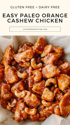 the recipe for easy pale orange cashew chicken