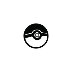 a black and white image of a pokemon ball