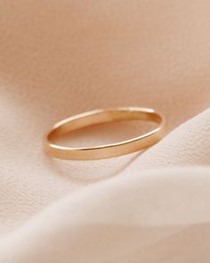 14K Gold Filled Flat Round Ring Band — Priscilla Ma Simple Golden Ring For Women, Flat Gold Ring, Simple Gold Band Ring, Gold Filled Rings, Simple Golden Ring, Plain Gold Rings, Gold Ring Plain, Wedding Jewellry, Simple Ring Band