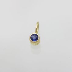 Sapphire Drop Pendant in 14k Yellow Gold (pendant only) 14k Yellow Gold Faceted Birthstone Necklace, Minimalist 14k Gold Round Birthstone Necklace, Resize Ring, Mothers Necklace, Wide Rings, Yellow Gold Pendants, Sapphire Stone, Drop Necklace, Drop Pendant